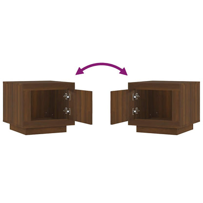 Coffee Table Brown Oak 51x50x45 cm Engineered Wood