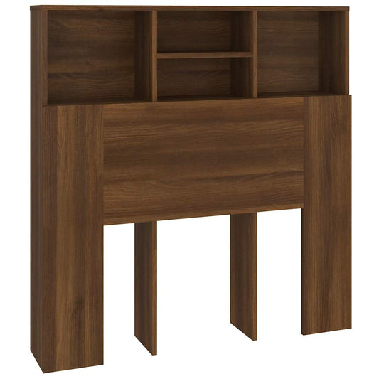 Headboard Cabinet | Brown Oak | Engineered Wood | Medium