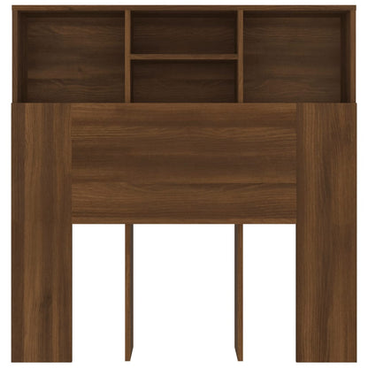 Headboard Cabinet Brown Oak 100x19x103.5 cm