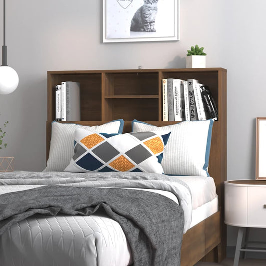 Headboard Cabinet | Brown Oak | Engineered Wood | Medium