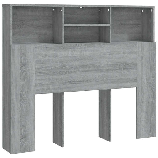 Headboard Cabinet | Grey Sonoma | Engineered Wood | Headboard Cabinet