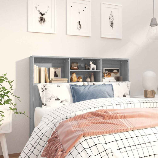 Headboard Cabinet | Grey Sonoma | Engineered Wood | Headboard Cabinet