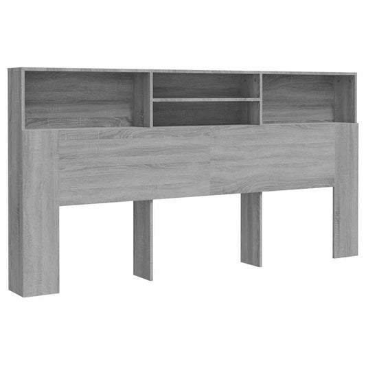 Headboard Cabinet | Grey Sonoma | Engineered wood | 200x19x103.5 cm