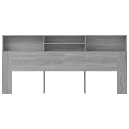 Headboard Cabinet Grey Sonoma 220x19x103.5 cm
