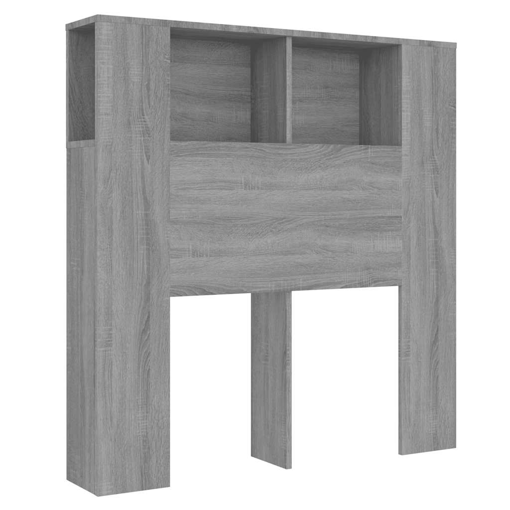 Headboard Cabinet | Grey Sonoma | Engineered wood | Medium