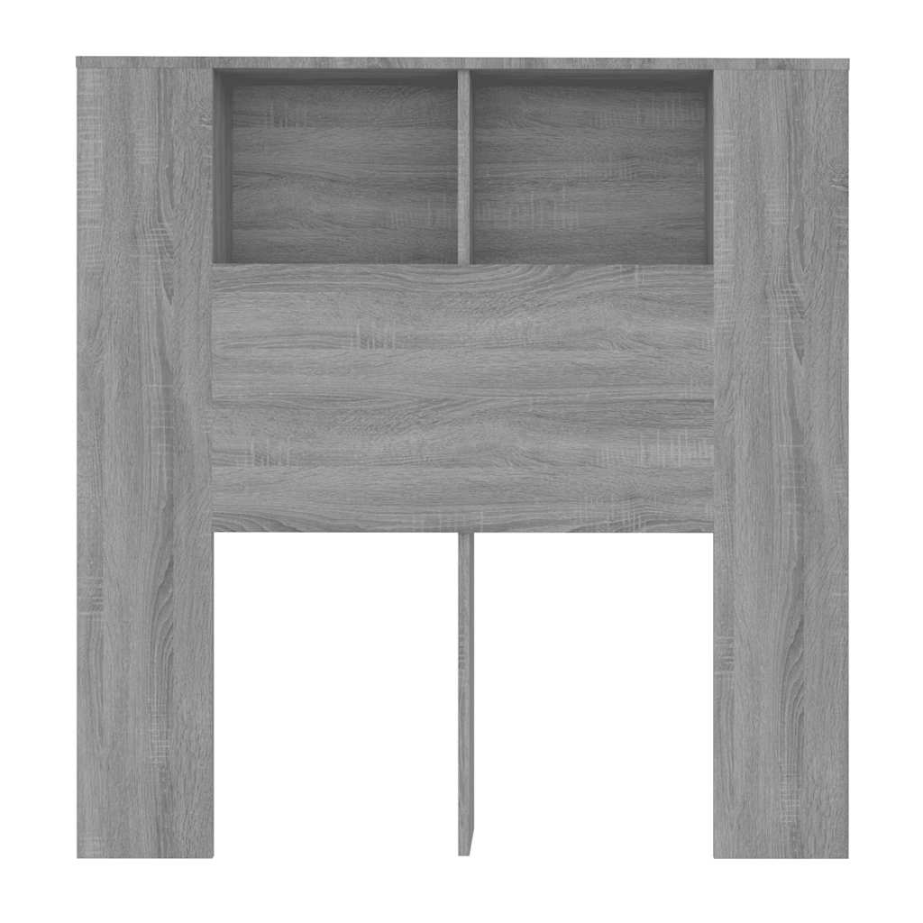 Headboard Cabinet | Grey Sonoma | Engineered wood | Medium