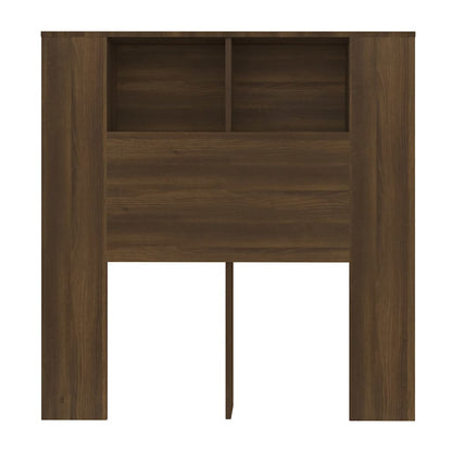 Headboard Cabinet | Brown Oak | Engineered Wood | Standard | Contemporary