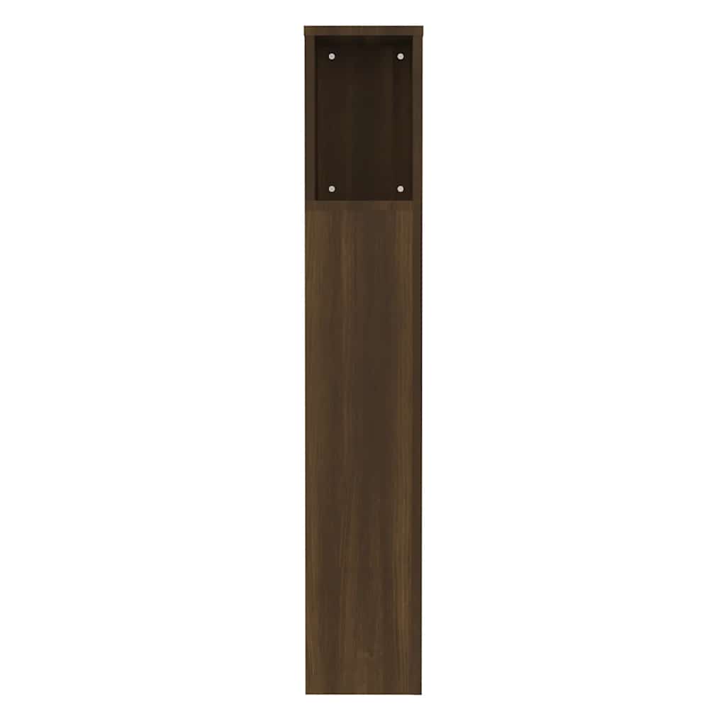 Headboard Cabinet | Brown Oak | Engineered Wood | Standard | Contemporary