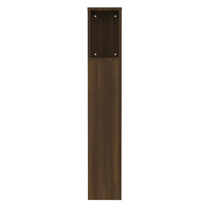 Headboard Cabinet | Brown Oak | Engineered Wood | Standard | Contemporary
