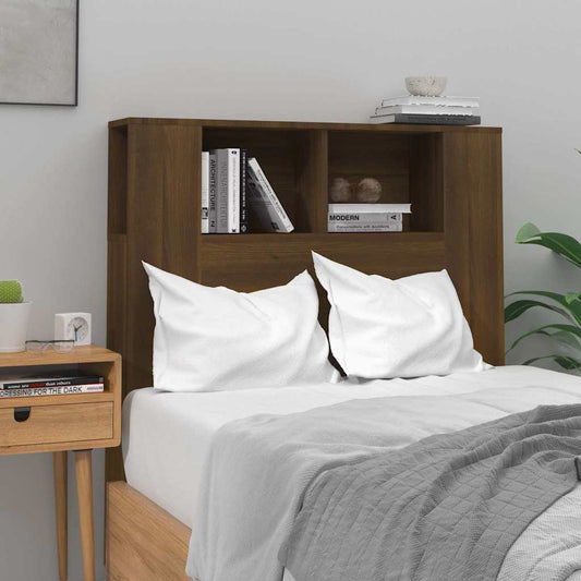 Headboard Cabinet Brown Oak 100x18.5x102.5 cm