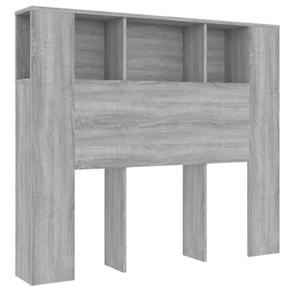 Headboard Cabinet | Grey sonoma | Engineered wood | 120 cm