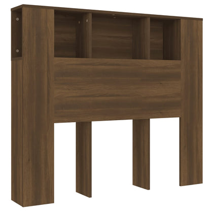Headboard Cabinet | Brown Oak | Engineered Wood | Medium