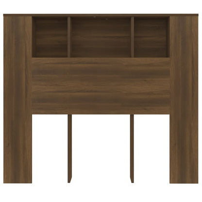 Headboard Cabinet | Brown Oak | Engineered Wood | Medium