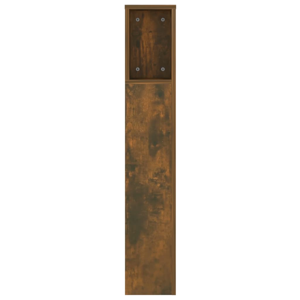 Headboard Cabinet | Smoked oak | Engineered wood | 140x18.5x104.5 cm