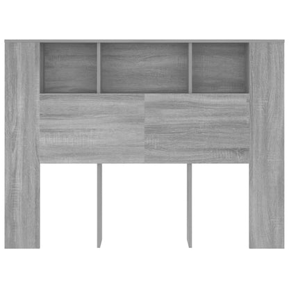 Headboard Cabinet | Grey Sonoma | Engineered wood