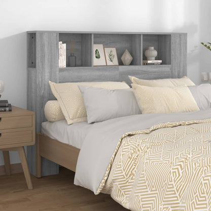 Headboard Cabinet | Grey Sonoma | Engineered wood