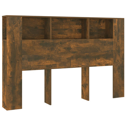 Headboard Cabinet | Smoked Oak | Engineered Wood | 160x18.5x104.5 cm