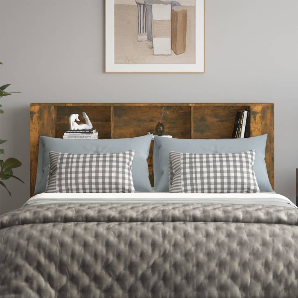 Headboard Cabinet | Smoked Oak | Engineered wood | Standard