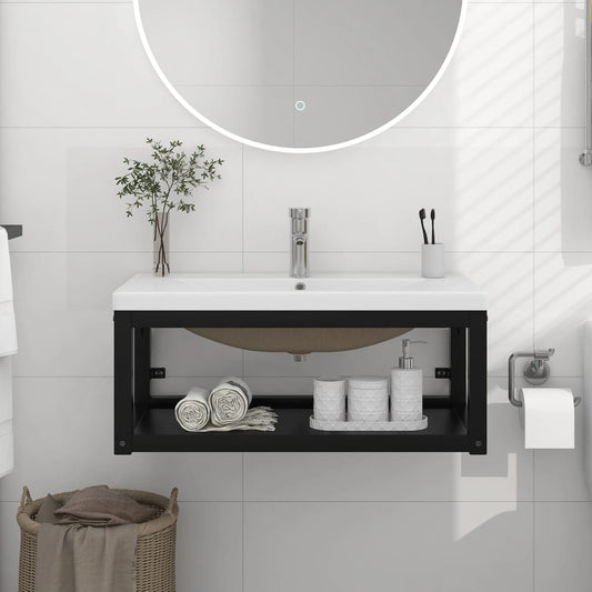 Washbasin Frame With Basin | Black and White