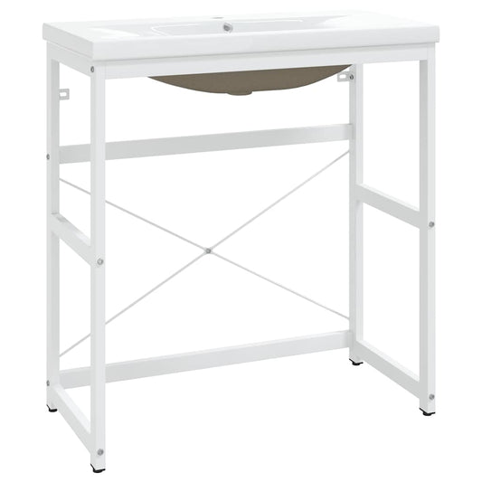 Washbasin Frame With Basin | White | Powder-coated iron, ceramic | Medium