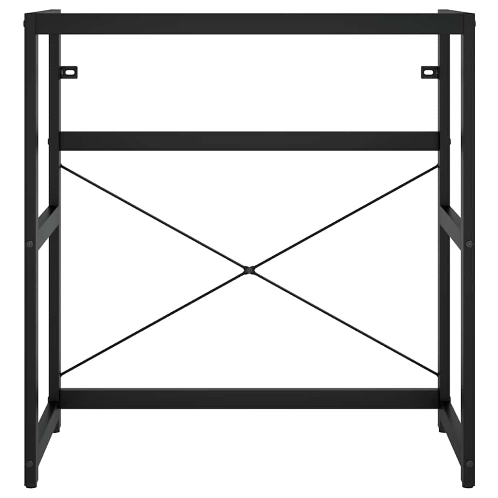 Washbasin Frame With Basin | Black | Powder-coated iron | Standard