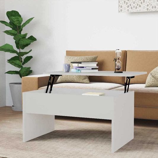Coffee Table | White | Engineered wood | Medium | Height-Adjustable