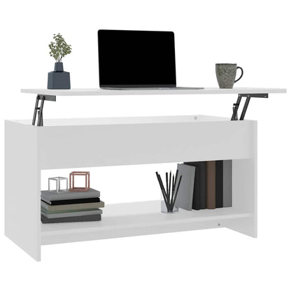 809647 vidaXL Coffee Table White 102x50x52,5 cm Engineered Wood