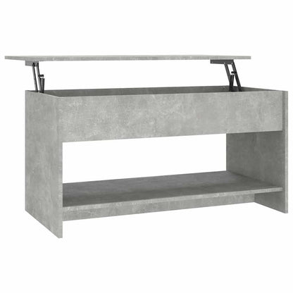809651 vidaXL Coffee Table Concrete Grey 102x50x52,5 cm Engineered Wood