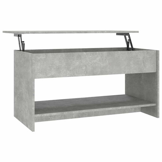 809651 vidaXL Coffee Table Concrete Grey 102x50x52,5 cm Engineered Wood