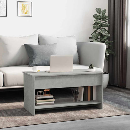809651 vidaXL Coffee Table Concrete Grey 102x50x52,5 cm Engineered Wood