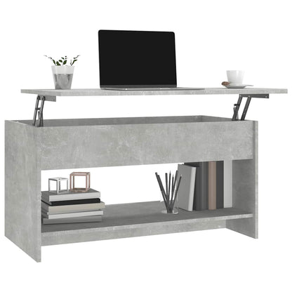 809651 vidaXL Coffee Table Concrete Grey 102x50x52,5 cm Engineered Wood