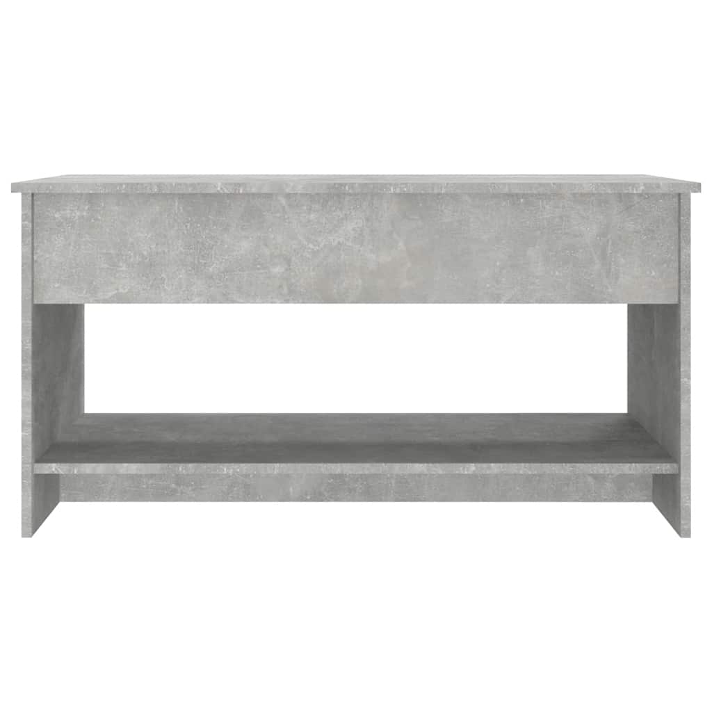 809651 vidaXL Coffee Table Concrete Grey 102x50x52,5 cm Engineered Wood