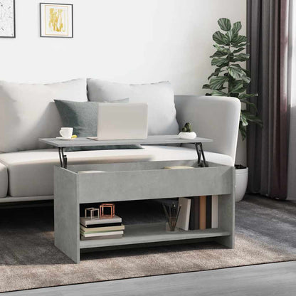 809651 vidaXL Coffee Table Concrete Grey 102x50x52,5 cm Engineered Wood