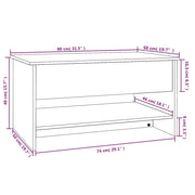 Coffee Table Black 80x50x40 cm Engineered Wood