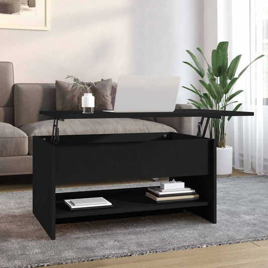 Coffee Table | Black | Engineered wood | 80 x 50 x 40 cm