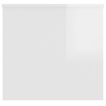 Coffee Table High Gloss White 102x55.5x52.5 cm Engineered Wood