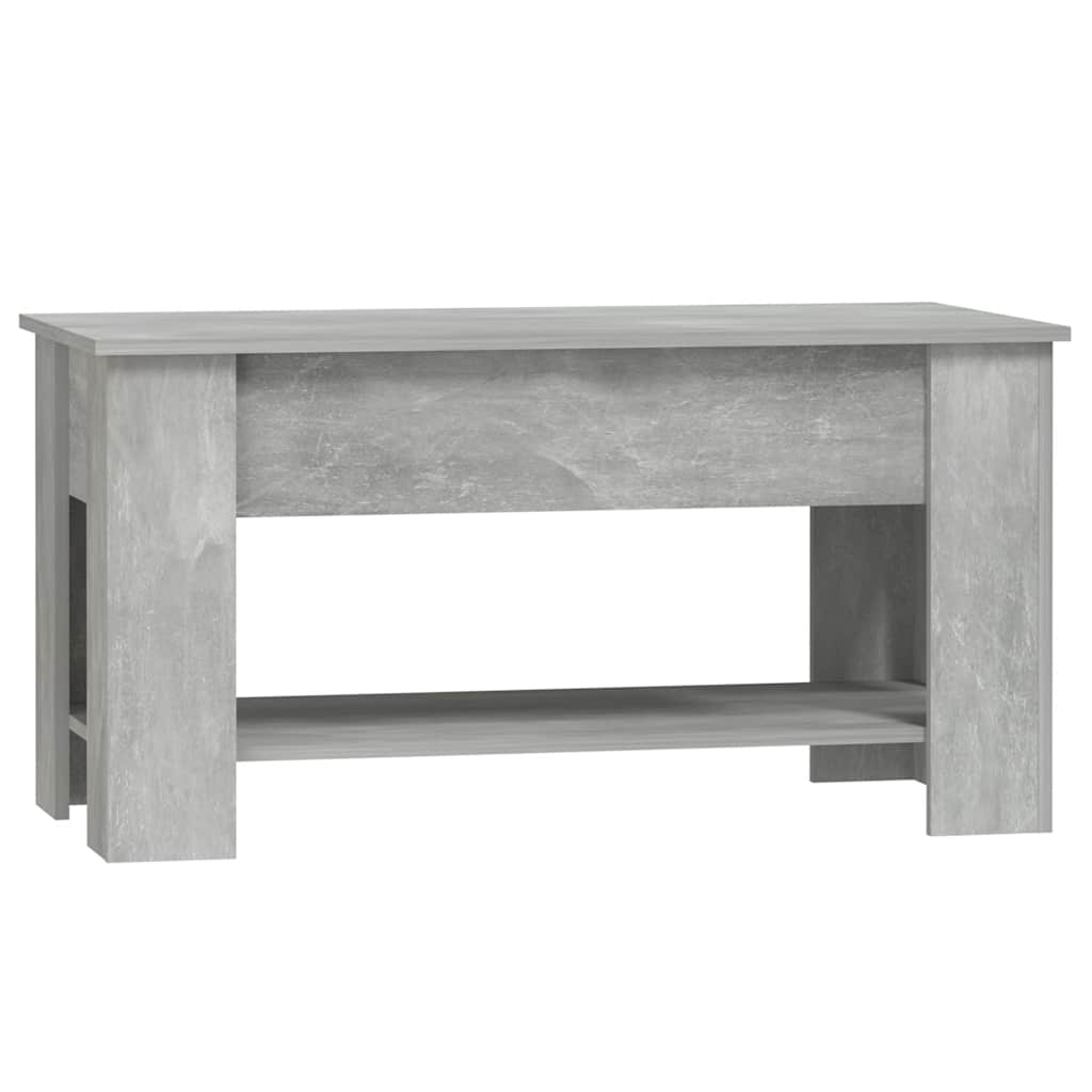 Coffee Table Concrete Grey 101x49x52 cm Engineered Wood