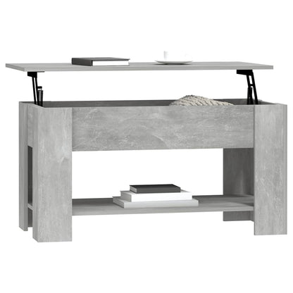 Coffee Table Concrete Grey 101x49x52 cm Engineered Wood