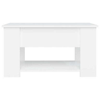 Coffee Table White 79x49x41 cm Engineered Wood