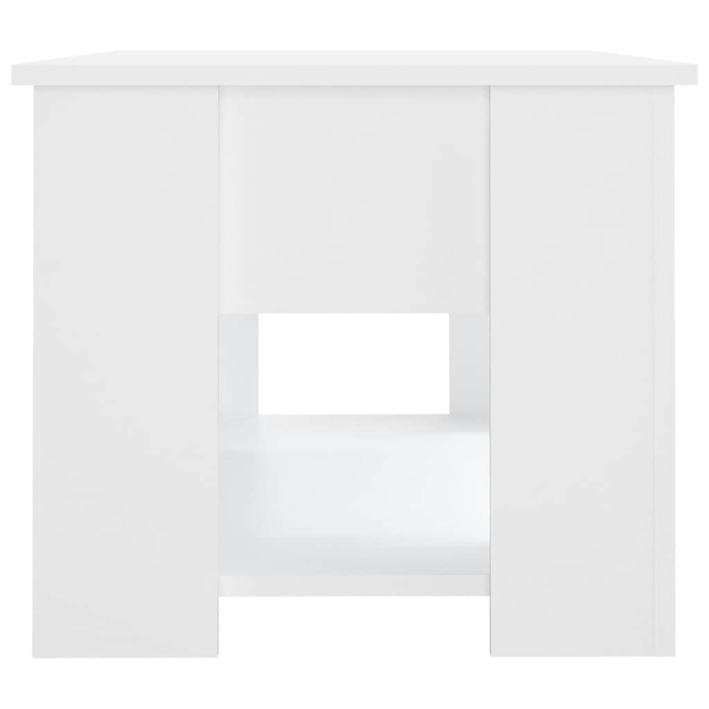 Coffee Table White 79x49x41 cm Engineered Wood