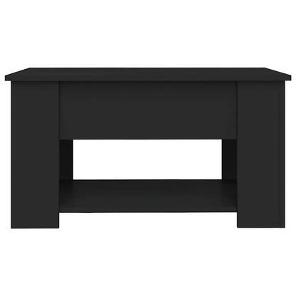 Coffee Table Black 79x49x41 cm Engineered Wood