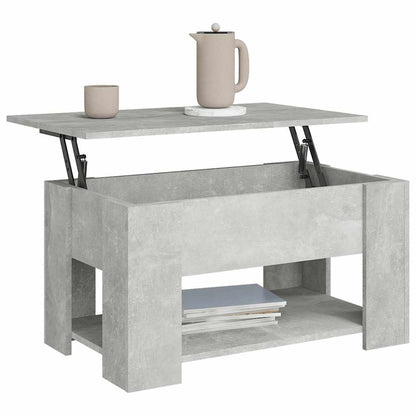 Coffee Table Concrete Grey 79x49x41 cm Engineered Wood