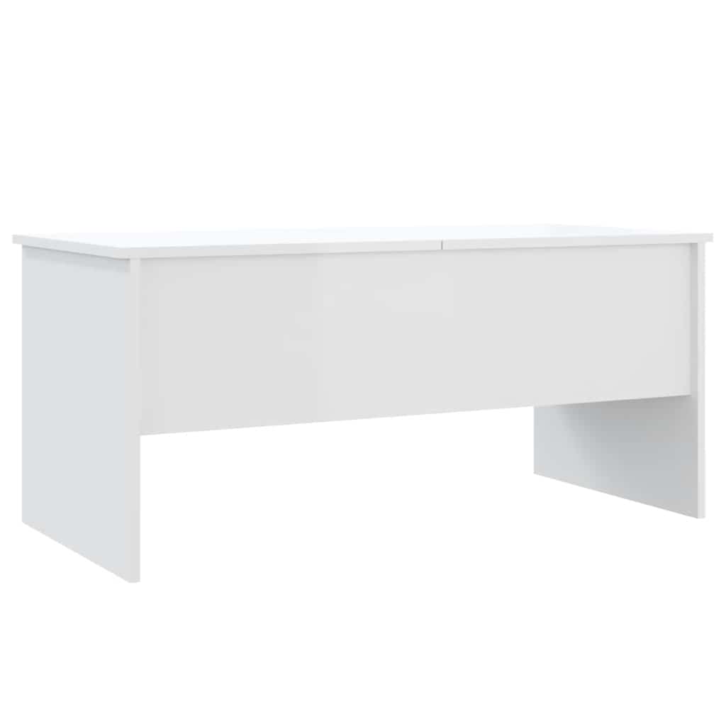 Coffee Table High Gloss White 102x50,5x46,5 cm Engineered Wood