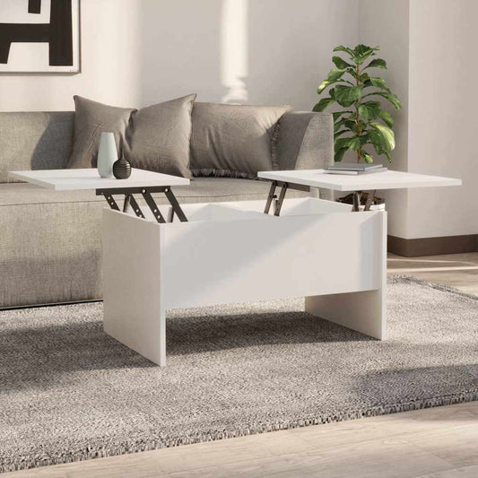 Coffee Table | White | Engineered wood | Medium | Height-Adjustable