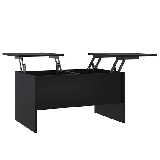 Coffee Table | Black | Engineered wood | Compact | Hidden Compartments