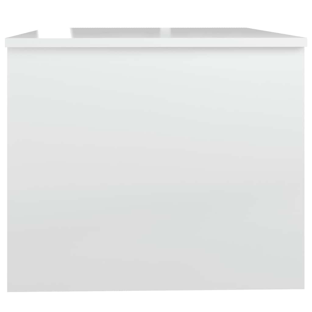 Coffee Table High Gloss White 80x50x42.5 cm Engineered Wood