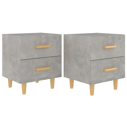 Bed Cabinets 2 pcs Concrete Grey 40x35x47.5 cm