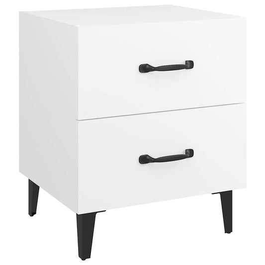 Bedside Cabinet | White | Engineered wood, metal | Compact