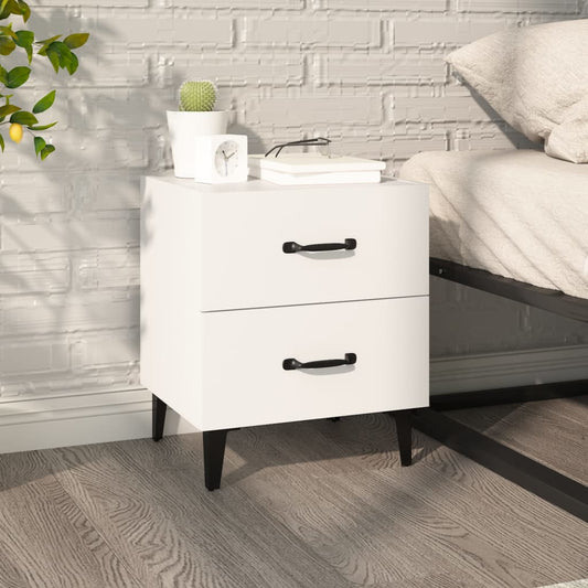 Bedside Cabinet | White | Engineered wood, metal | Compact