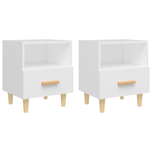 Bedside Cabinet | Set of 2 | White